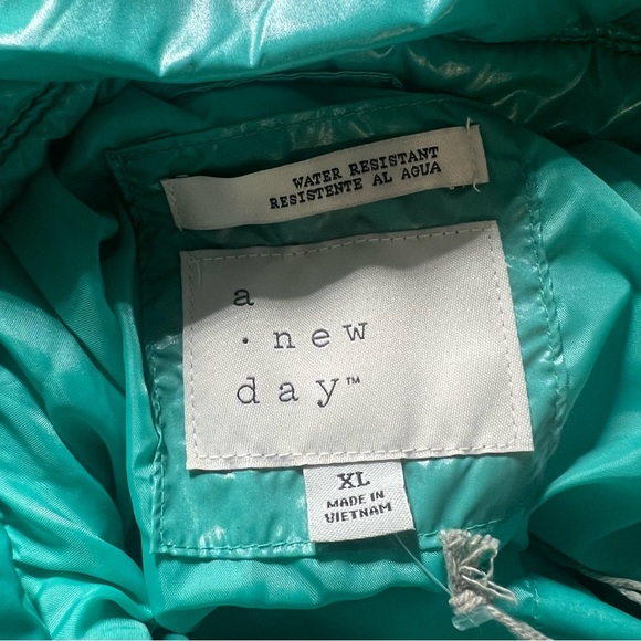 NWT A New Day Water Resistant Puffer Jacket Jade Green Size XL NEW - Picture 15 of 16